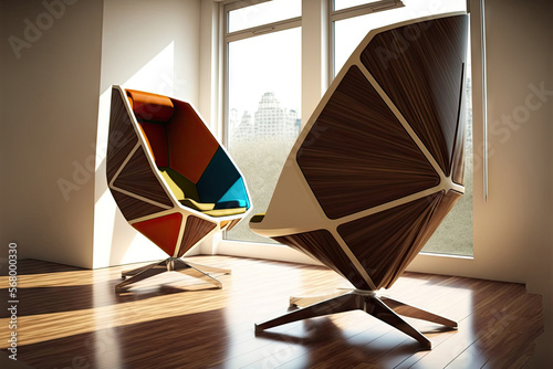 chair for offices in interior design. Generative AI