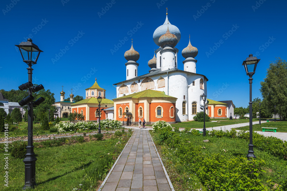View to old monastery in Tikhvin