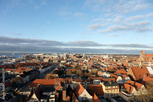 Die Stadt Wismar von oben fotografiert
