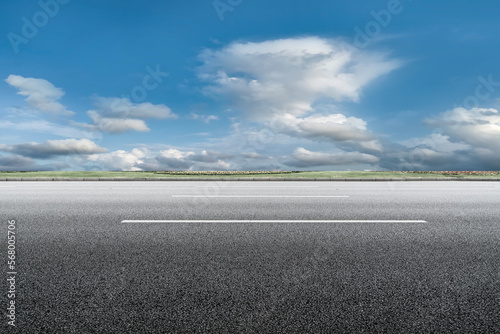 Outdoor road traffic and sky background photo