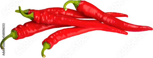 Hot red chili peppers