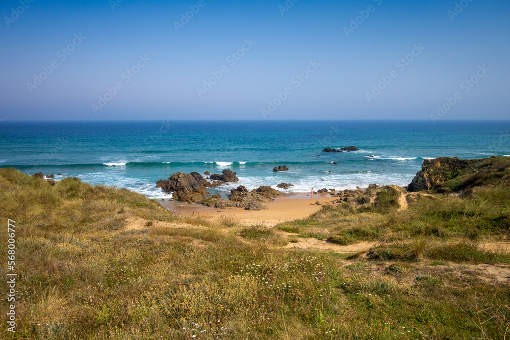 Beach and cliffs in Cantabria, Spain Beach and cliffs in Cantabria, Spain