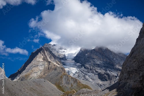 Grande Casse Alpine glacier landscape in French alps © daboost