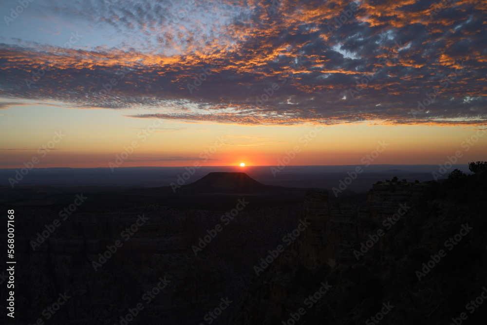 sunset over the grand canyon national park