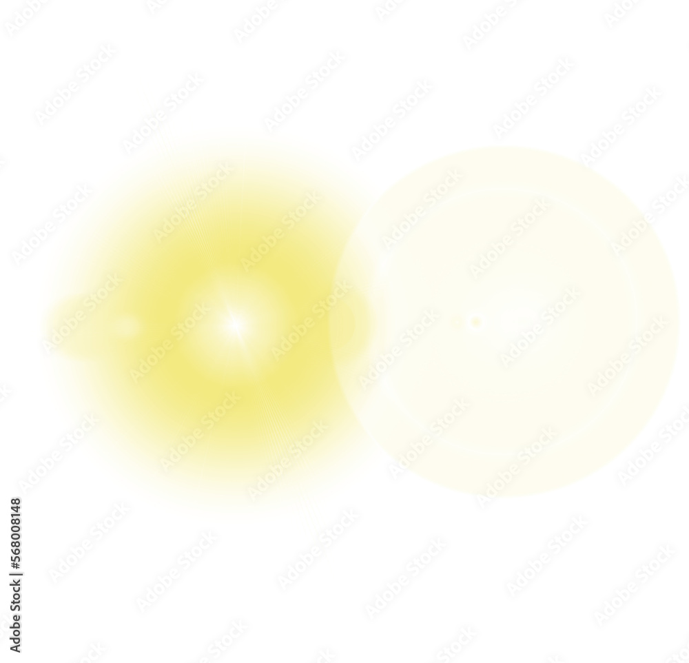 Overlays, overlay, light transition, effects sunlight, lens flare, light leaks. High-quality stockev image of sun rays light effects overlays yellow flare glow isolated on black background for design