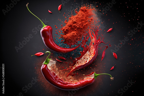 Red pepper flakes, chili powder, and chilies explode. Generative AI