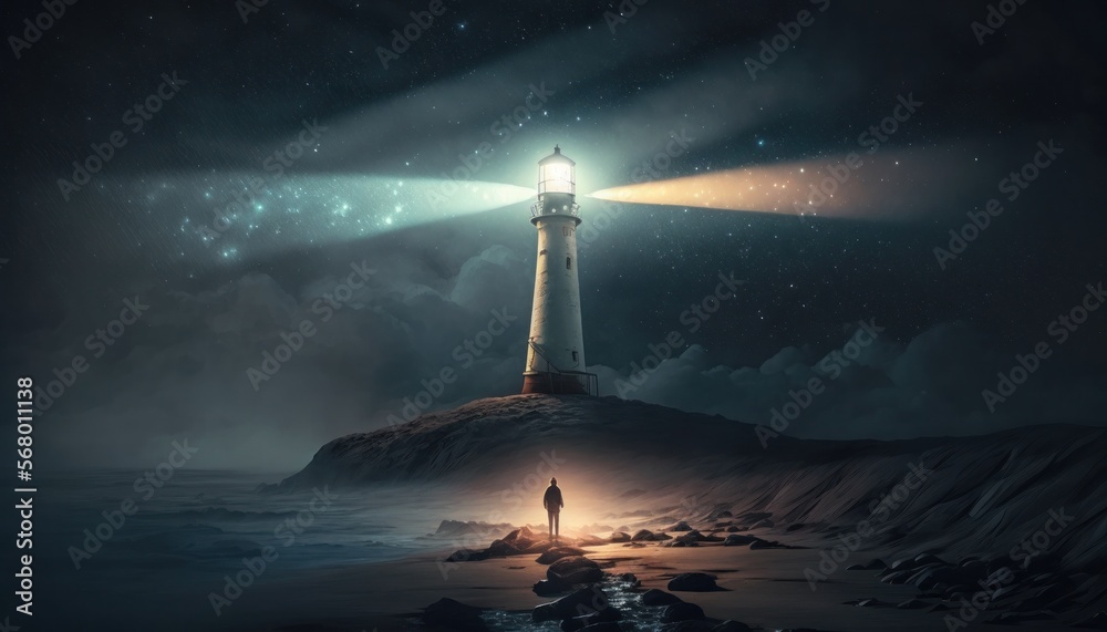 Hope as a Beacon Inspiring Wall Art Stock Illustration Adobe Stock(00)