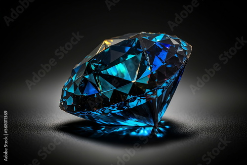 Sapphire close up shot  expensive gemstone  luxury. AI generated.