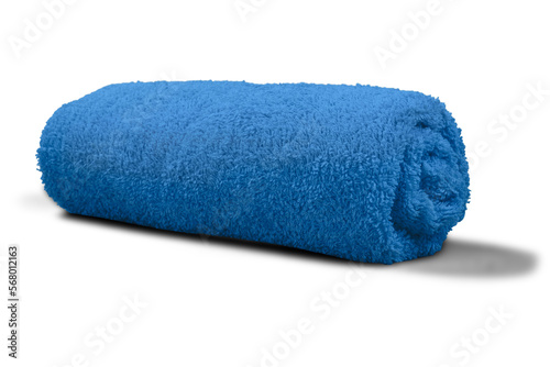Blue Rolled Towel