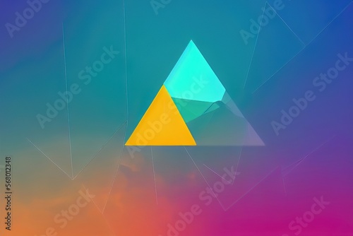 Colorful Triangular Mosaic for Modern Wallpaper Design.