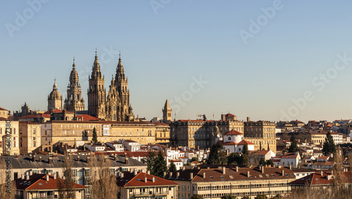 Tableau sur toile Panorama of Santiago de Compostela