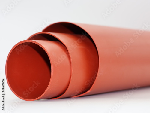 Heat shrink tubes or sleeves to protect the insulation of cables. Heat Shrink terminations for the power cable and electricity distribution and transmission. photo