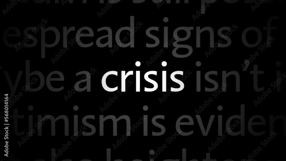 Loop of economic news articles with focus on single word. Topic economic crisis and recession. Loop of economic news articles with focus on single word. Topic economic crisis and recession.