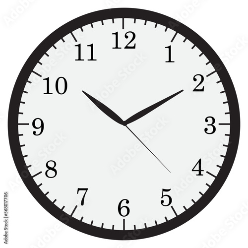 wall clock vector isolated on white