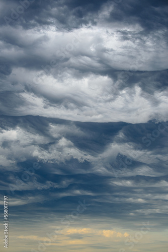 Dark clouds in the sky