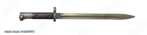 Fotografiet old military bayonet isolated