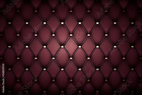 dark burgundy leather upholstery pattern, generative AI © Mowgli