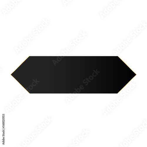 copy space board with golden outline