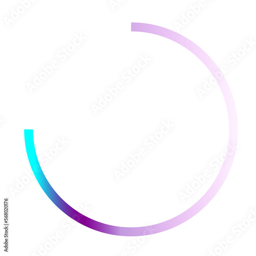 circle blue and purple neon light