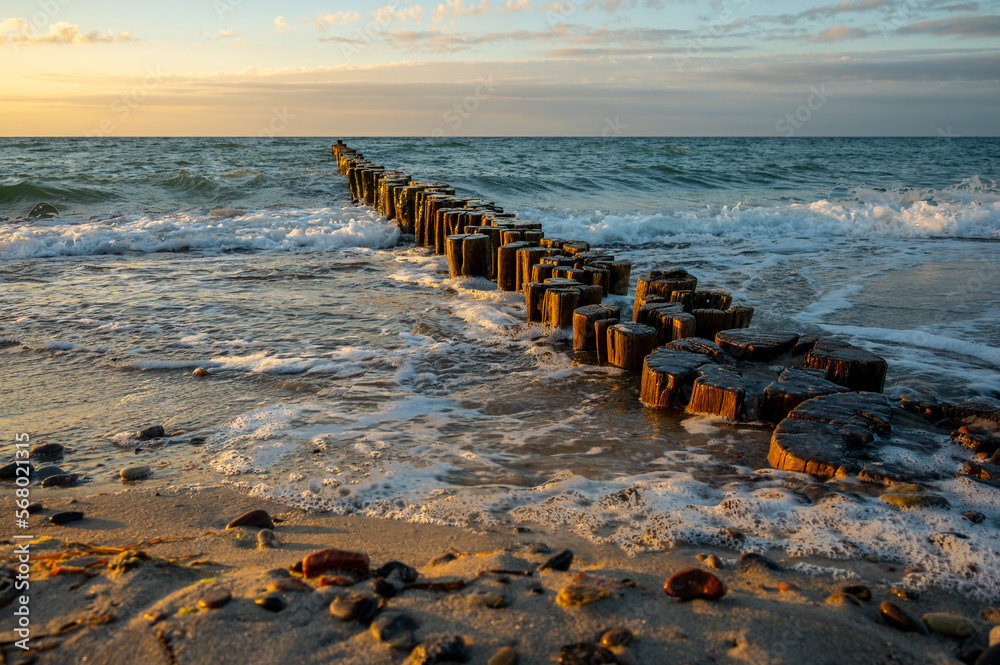 Obraz premium Ostsee Buhnen