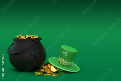 Happy Saint patrick's day 3d social media banner design template