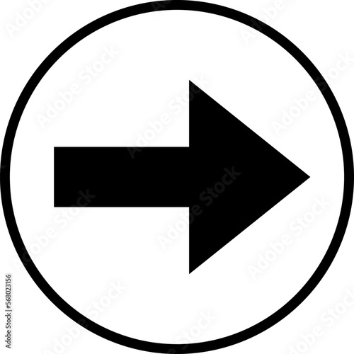 One Way Only or This Way Only Forward Black Sign Round Floor Marking Adhesive Sticker Icon with Direction Arrow. Vector Image.	