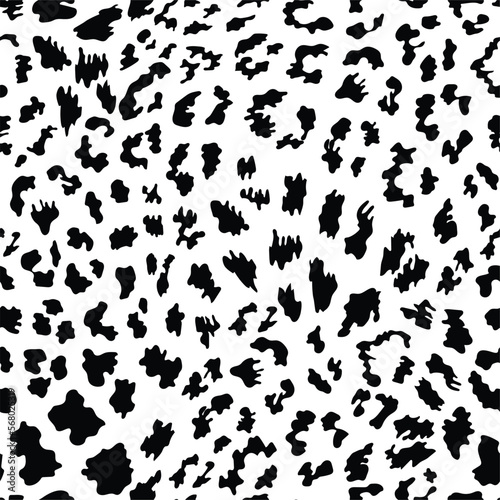 seamless leopard pattern design. Jaguar  cheetah  panther fur. Black and white seamless camouflage background. Abstract animal skin