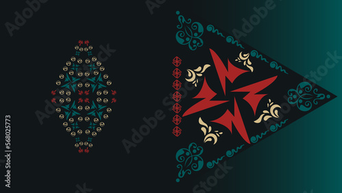 Modern Colored Geometrical textured pattern with decorative ornamental illustrations for desktop, wallpaper, background, texture, storytelling, cover