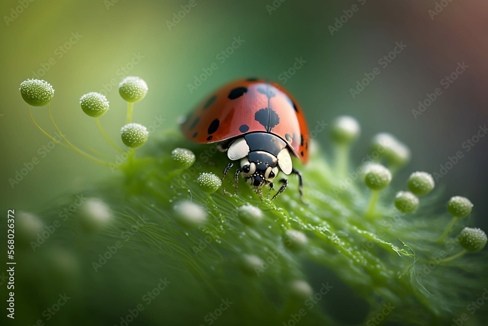 Fototapeta premium Ladybug. Generative AI