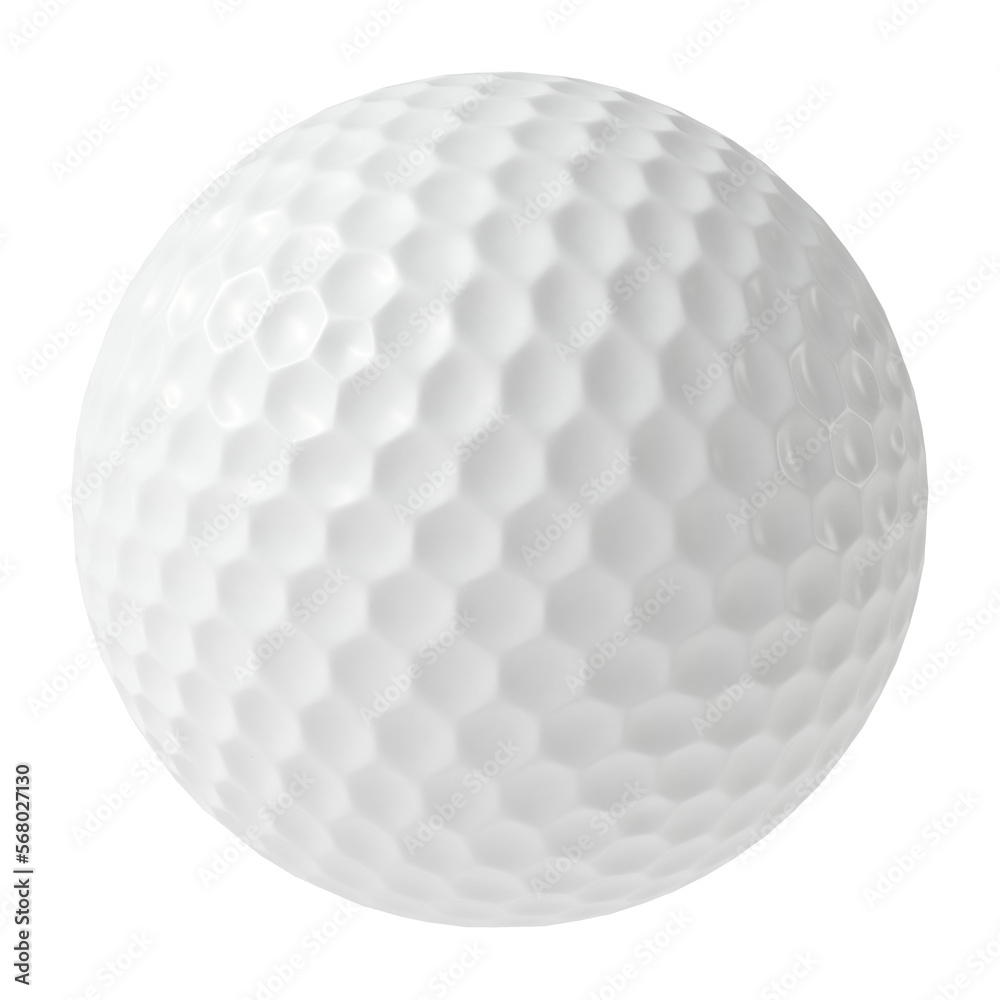 Golf ball isolated transparent background 3d rendering Stock
