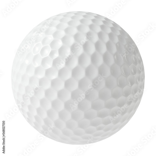 Golf ball isolated transparent background 3d rendering 
