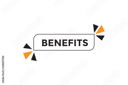 Benefits button web banner templates. Vector Illustration
