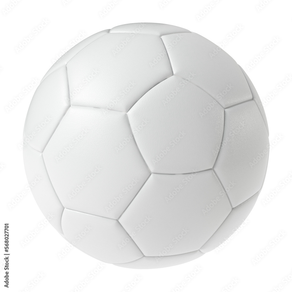 Soccer ball isolated transparent background 3d rendering
