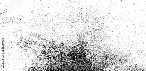 Abstract vector noise. Small particles of debris and dust. Distressed uneven background. Grunge texture overlay with fine grains isolated on white background. Vector illustration. EPS10.