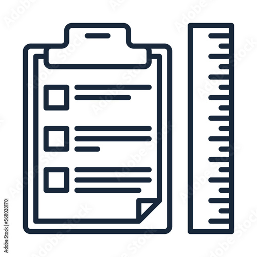Notes with  ruler vector illustration graphic design vector illustration graphic design,Measurement,Appraisal  © Ali
