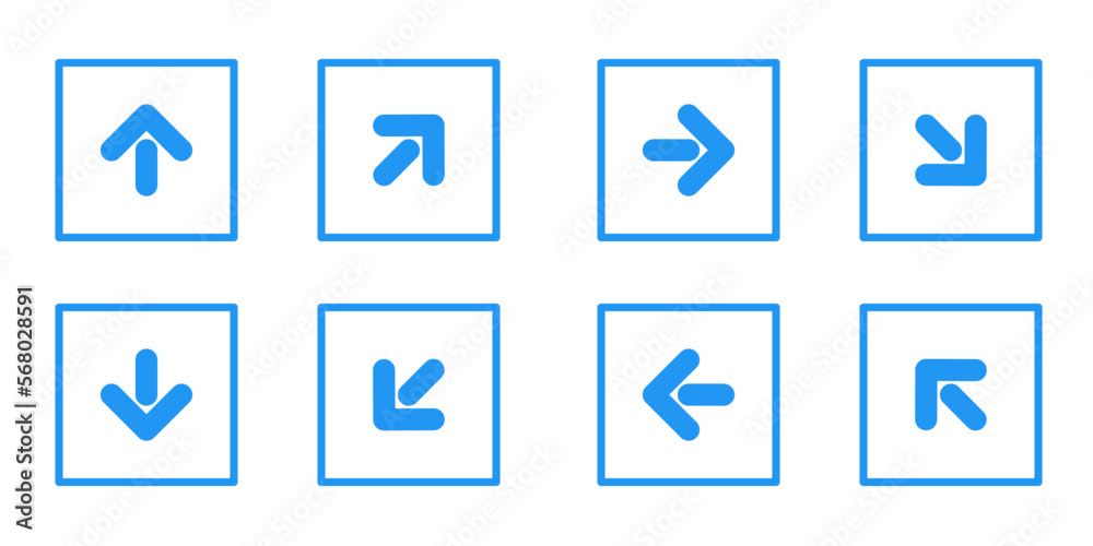 pointer icon set, arrow direction icon set
