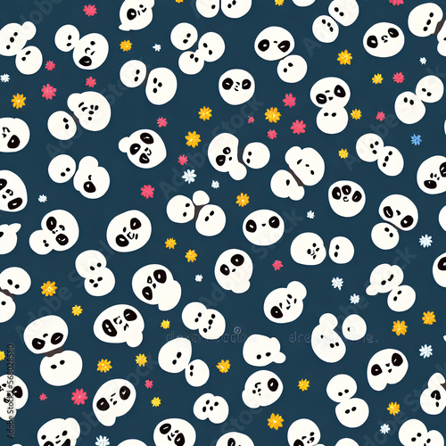 cute panda small texture design fabric design - illustration