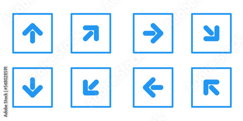 pointer icon set, arrow direction icon set 