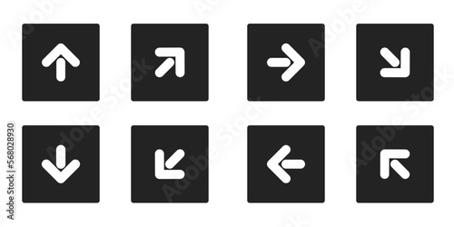 pointer icon set, arrow direction icon set 