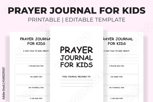 Prayer Journal For Kids