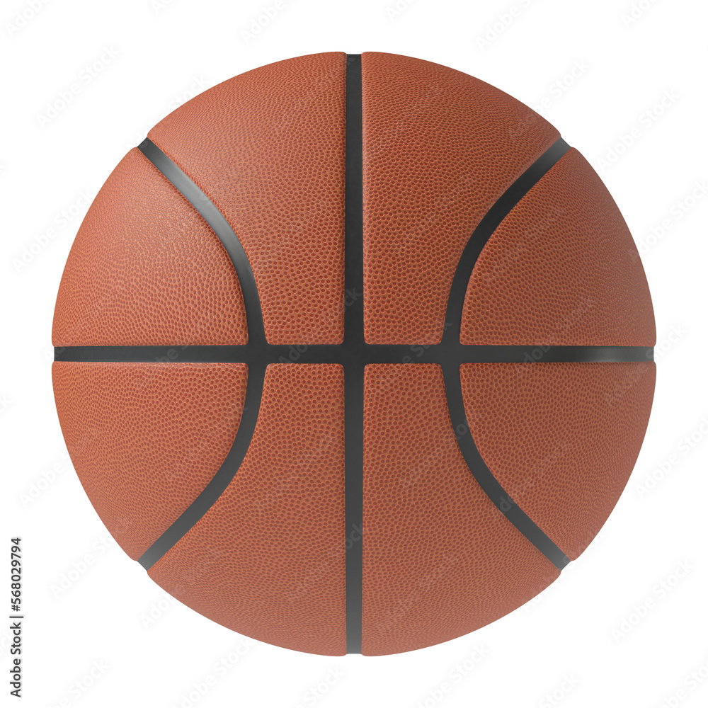 Fototapeta premium Basketball ball isolated transparent background 3d rendering 