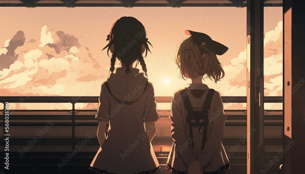 A heartwrenching anime goodbye between two childhood friends on a