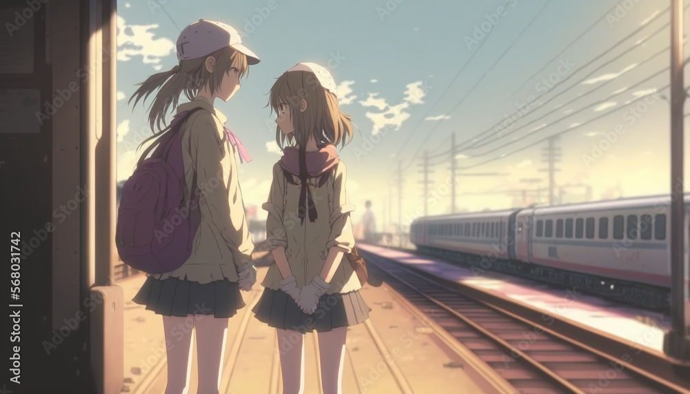A heartwrenching anime goodbye between two childhood friends on a