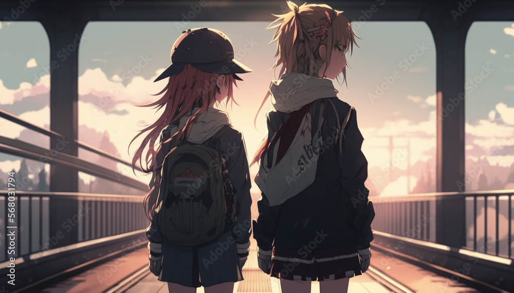A heartwrenching anime goodbye between two childhood friends on a