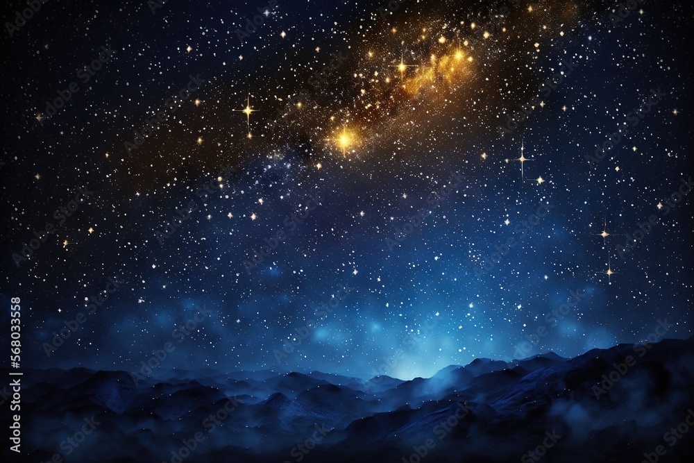 Premium AI Image  Night Sky Full of Stars Background Generative AI