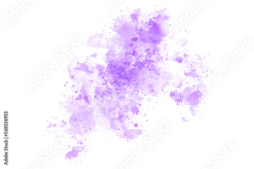 Abstract Purple Brush Watercolor Back Drop Shape element