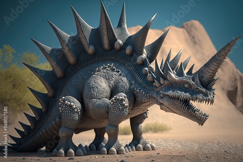Stegosaurus Dinosaur CGI render