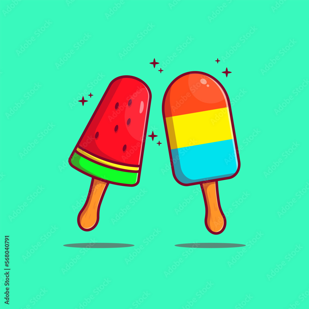 ice cream fruit illustration vector ice cream fruit illustration vector