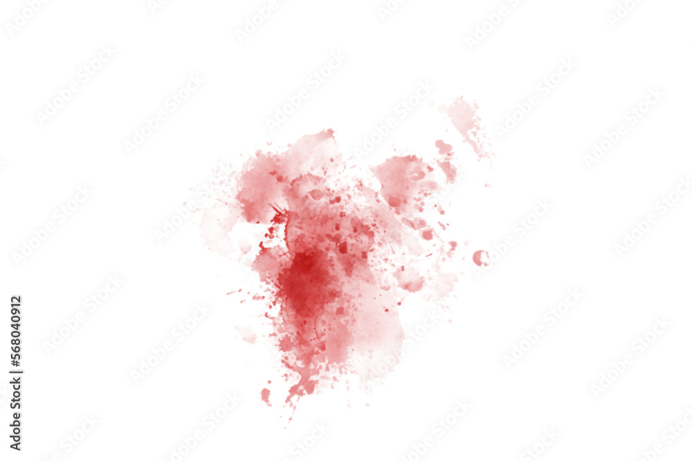 Abstract Red Brush Watercolor Back Drop Shape element