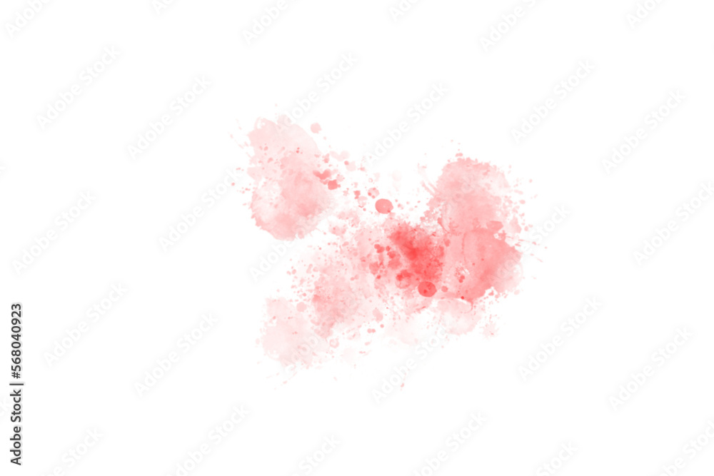 Obraz premium Abstract Red Brush Watercolor Back Drop Shape element